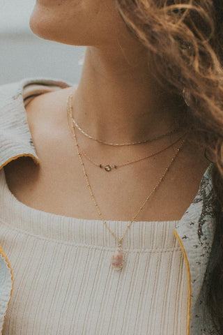 Gold Hawaiian Seashell necklace chain boho mermaid 