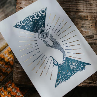 Zodiac Letterpress Prints