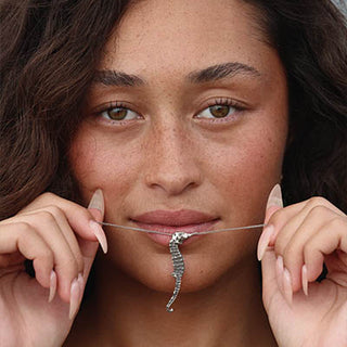Seahorse Diamond Eye Necklace