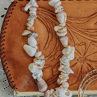 Shell Pile Necklace - White Pearl