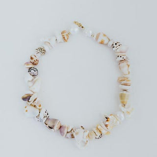Shell Pile Necklace - White Pearl