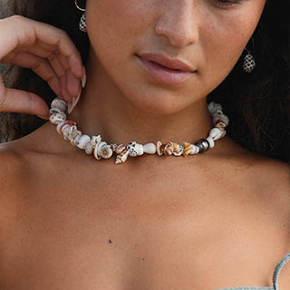 Shell Pile Necklace - Tahitian Pearl