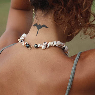 Shell Pile Necklace - Tahitian Pearl