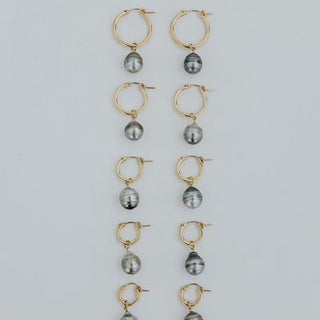 Charm Hoops - Baroque Tahitian Pearl