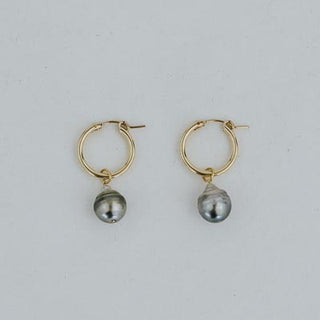 Charm Hoops - Baroque Tahitian Pearl