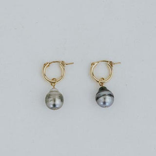 Charm Hoops - Baroque Tahitian Pearl
