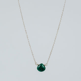 Single Stone Necklace - Cool Tones