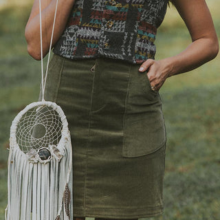 Retro Pocket A-Line Skirt