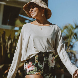 Slinky Long Sleeve Tee - Pearl
