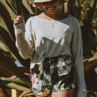 Slinky Long Sleeve Tee - Pearl