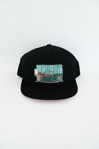Flat Bill Hat - Mermaids Smoke Seaweed