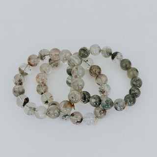 Stretchy Bracelet Large - Chlorite Quartz