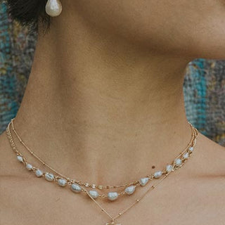 Charm Hoops - Teardrop Pink Pearl