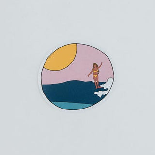 wings hawaii toes on the nose surfer girl sticker