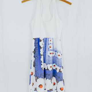 Tablecloth Dress - Blue Daisies