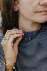 Wings Hawaii Tahitian Pearl Beaded Necklace - Black Opal thumbnail