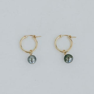 Charm Hoops - Baroque Tahitian Pearl