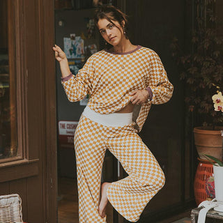 Pau Hana Pants - Tan and White Checker