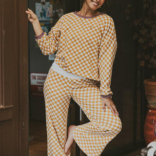 Pau Hana Pants - Tan and White Checker
