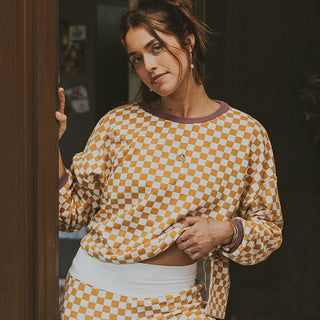 Pau Hana Pants - Tan and White Checker