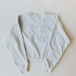 Cropped Mock Neck Tiger Sweatshirt - Cement