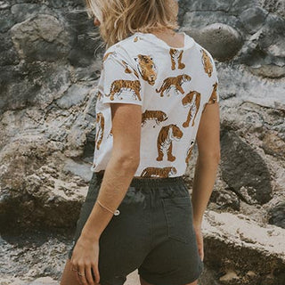 Wandering Tiger Crop Tee