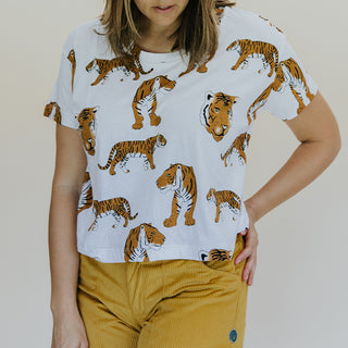 Wandering Tiger Crop Tee