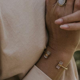 Banded Pink Tourmaline Cuff