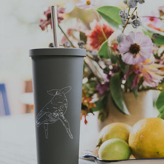 Humpback Whale Tumbler - Grey