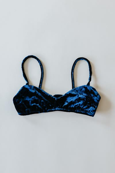 Velvet Bralette - Turquoise