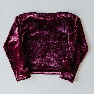 Cropped Velvet Shirt - Rose