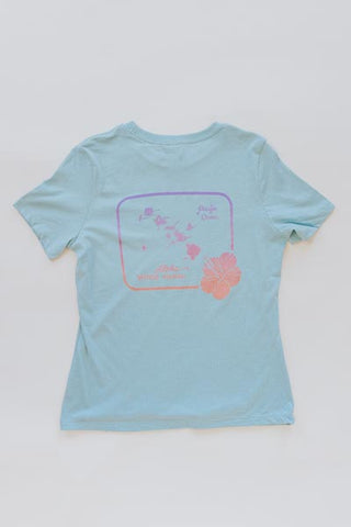 Hawaii Map Tee - Mint