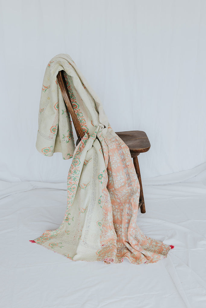 Vintage Kantha Blanket "OO"