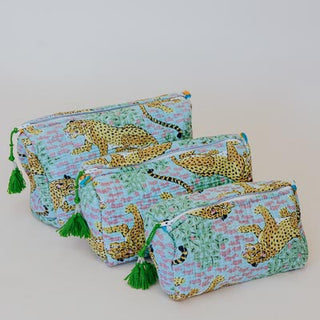 Kantha Toiletry Pouches - Palm Prowl