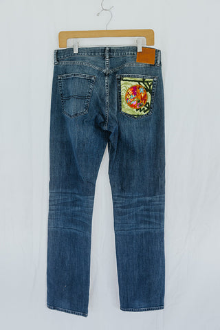 Peace Pocket Upcycled Jeans - #14