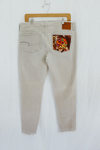 Peace Pocket Upcycled Jeans - #15