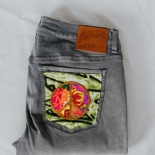 Peace Pocket Upcycled Jeans - #16