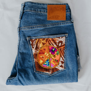 Peace Pocket Upcycled Jeans - #4