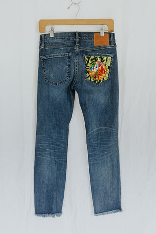 Peace Pocket Upcycled Jeans - #5