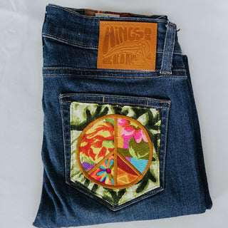 Peace Pocket Upcycled Jeans - #6
