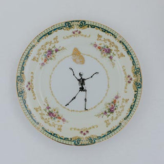 Skull and Butterfly Plate Set - Set of 2