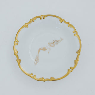 Gold Rim Salad Plate - hee Mermaid