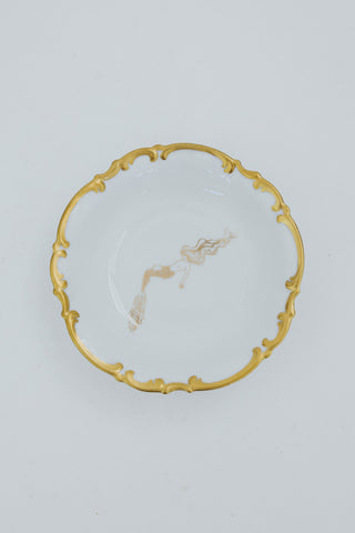Gold Rim Salad Plate - hee Mermaid