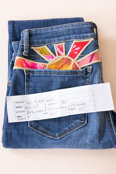 Sun Pocket Upcyled Denim - #34 | M