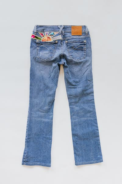 Sun Pocket Upcycled Jeans - #10 | S
