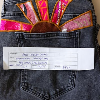 Sun Pocket Upcycled Jeans - #7
