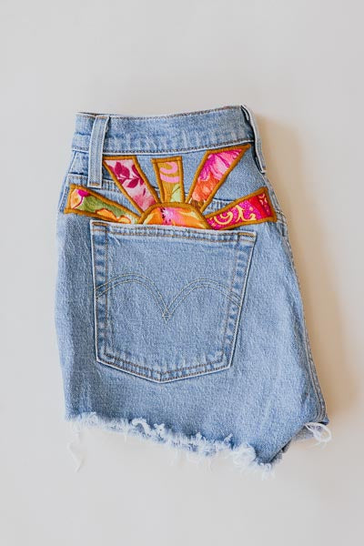 Sun Pocket Upcycled Levi's Shorts - #1 | XS