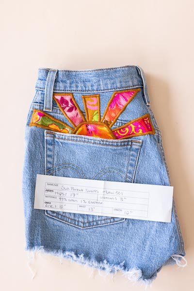 Sun Pocket Upcycled Levi's Shorts - #1 | XS