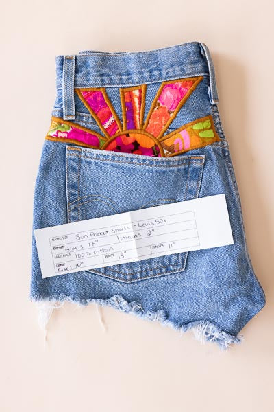 Sun Pocket Upcycled Levi's Shorts - #2 | XS