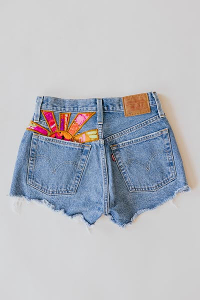 Sun Pocket Upcycled Levi's Shorts - #2 | XS
